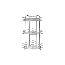 Полка угловая трехъярусная в ванную TEKNO-TEL BK023H 20х20х48 см хром