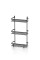 Полка TEKNO-TEL ES065H трехъярусная 25x12x46 см чорний