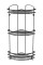 Полиця кутова триярусна TEKNO-TEL LM009BM 14x26x62 см чорний