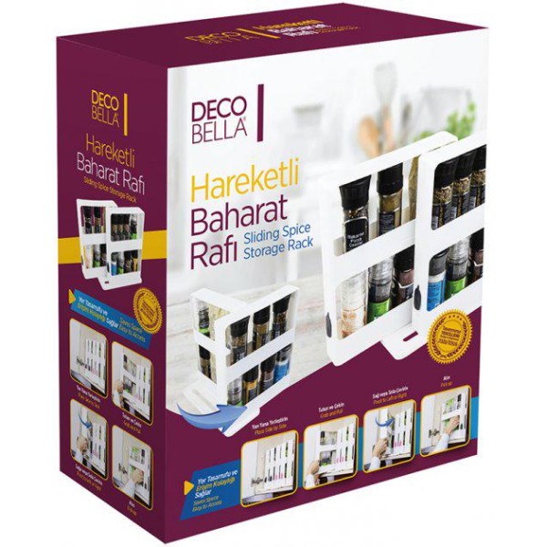 Розсувна стійка для спецій Omak Plastik Deco Bella 11,3x30,3x30 см