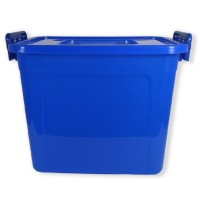 Бокс, ємність для зберігання 6 л з ручкою «Plastic's Craft» Прозорий синій