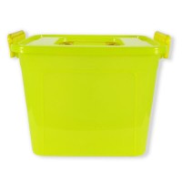 Бокс, ємність для зберігання 6 л з ручкою «Plastic's Craft» Прозорий животий