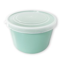 Контейнер пищевой круглый 2.5 л «Plastic's Craft» Салатовый/прозрачно-белый