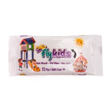 Серветки вологі дитячі Flykids кишенькові 15 шт.