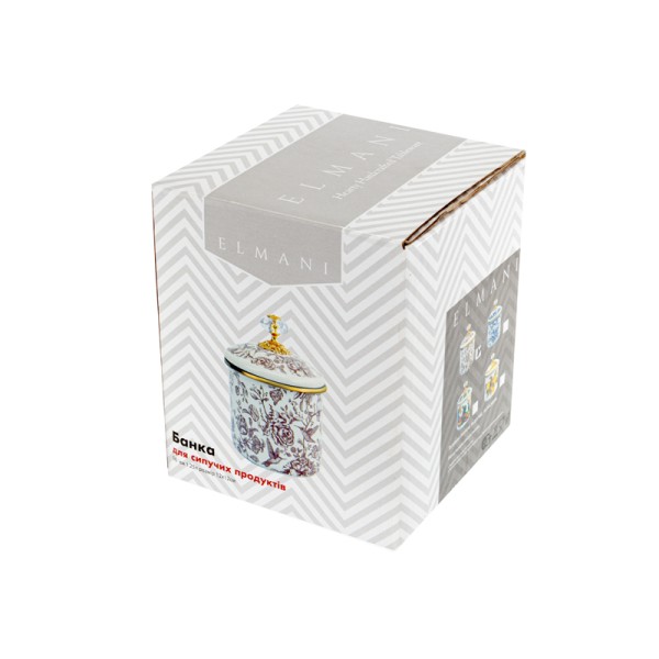 Банка для сипучих продуктів "BUTTERFLY" Elmani з кришкою, 1,25 л, 12х12 см