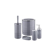Набор аксессуаров для ванной комнаты Okyanus MARBEL ROUND OKY-513-1 5 шт серый