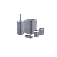 Набір аксесуарів для ванної кімнати Okyanus Marble Square OKY-514-1 5 предметів сірий