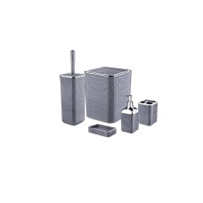 Набор аксессуаров для ванной комнаты Okyanus Marble Square OKY-514-1 5 предметов серый