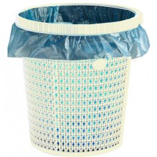 Кошик для сміття Sakarya Plastik з відсіком для пакетів 12 л Бежевий