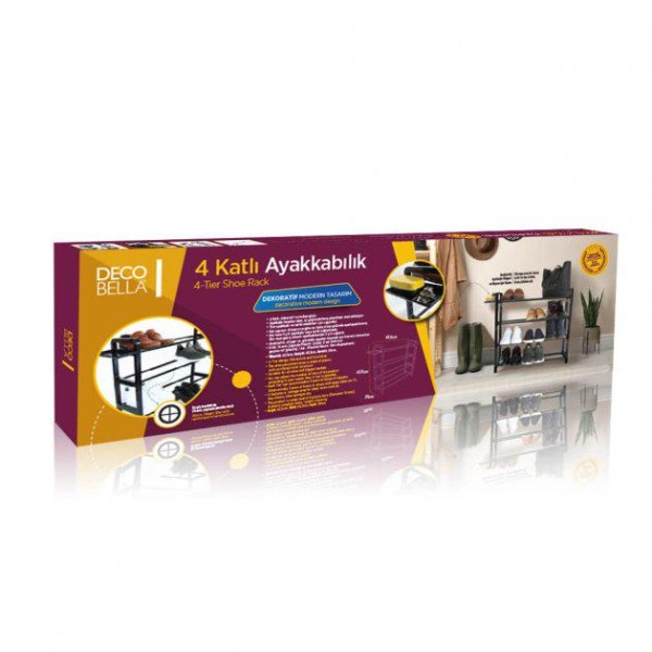 Полка для обуви Omak DecoBella 50852 4-ярусная 20×65,5×62,5 см