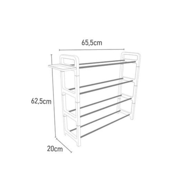 Полка для обуви Omak DecoBella 50852 4-ярусная 20×65,5×62,5 см