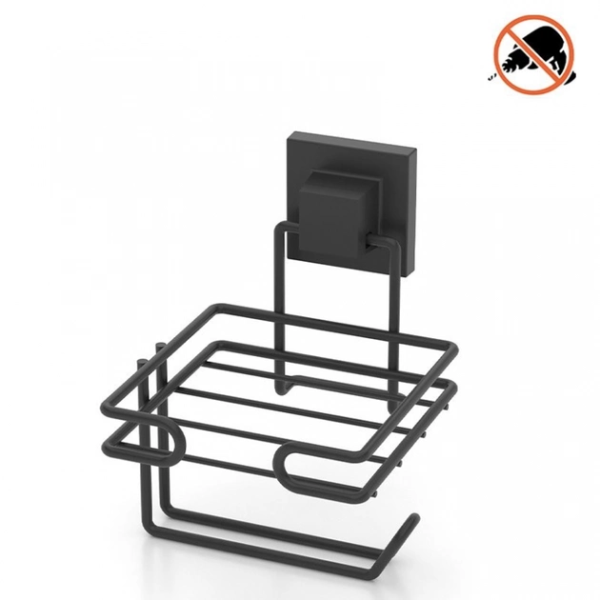Тримач туалетного паперу та запаски TEKNO-TEL EF275-K чорний матовий