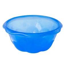 Миска салатниця 1,6 л Ромашка Plastic's Craft Прозора синя