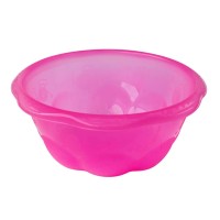 Миска салатница 1,6 л Ромашка Plastic's Craft Прозрачная розовая