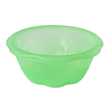 Миска салатниця 1,6 л Ромашка Plastic's Craft Прозора зелена