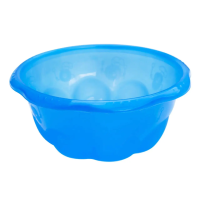 Миска салатниця 2,8 л Ромашка Plastic's Craft Прозора синя