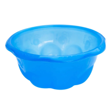 Миска салатниця 2,8 л Ромашка Plastic's Craft Прозора синя