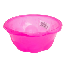 Миска салатниця 2,8 л Ромашка Plastic's Craft Прозора рожева