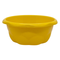 Миска пластиковая Хозяйка 2,8 л Plastic's Craft Желтая