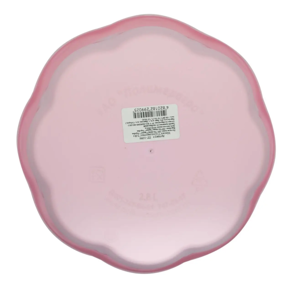 Миска пластиковая Хозяйка 2,8 л Plastic's Craft Розовая