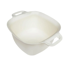 Миска квадратная с ручками 3 л Plastic's Craft Слоновая кость