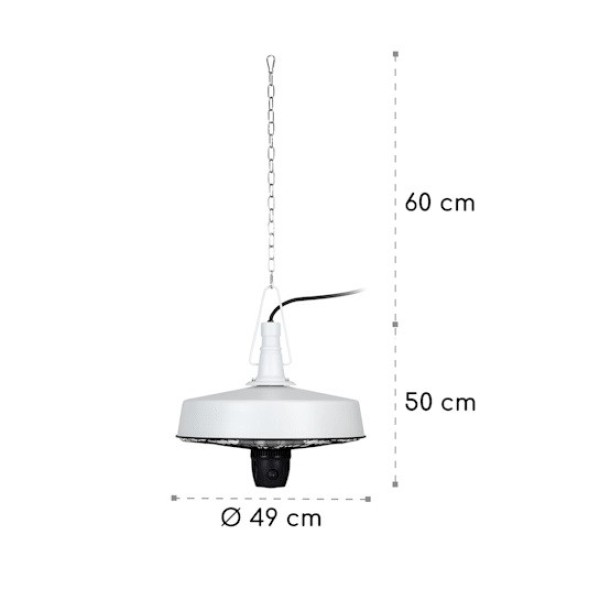 Подвесной инфракрасный электрический обогреватель Blumfeldt Camden Heat Deluxe (white), 2,1 кВт