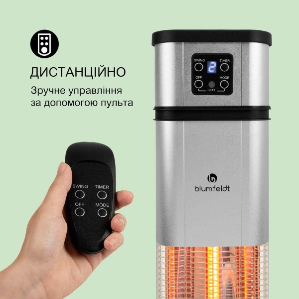 Инфракрасный электрический обогреватель Blumfeldt Heat Guru Plus L, 2 кВт