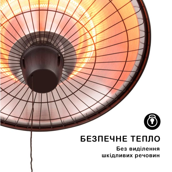 Подвесной инфракрасный электрический обогреватель Blumfeldt Camden Heat, manual, 2,5 кВт