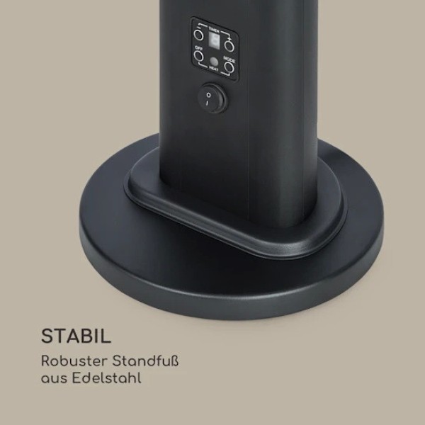 Інфрачервоний електричний обігрівач Blumfeldt Heat Guru Plus Black, 1,2 кВт