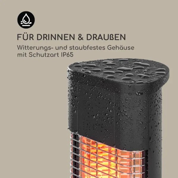 Інфрачервоний електричний обігрівач Blumfeldt Heat Guru Plus Black, 1,2 кВт