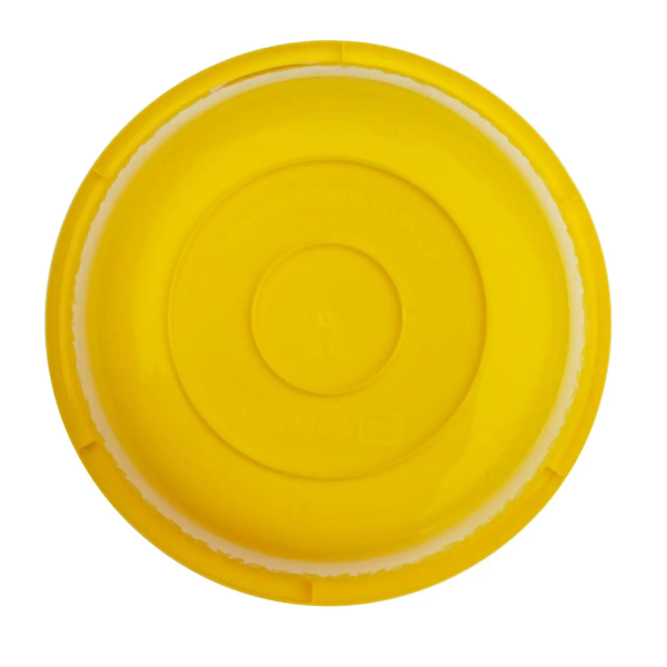 Миска пластикова Ягідка 3 л Жовта з прозоро-білою кришкою Plastic's Craft