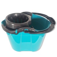 Ведро 14 л овальное с отжимом "Plastic's Craft" Бирюзовый