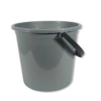 Пластиковое ведро объемом 4,5 л "Plastic's Craft" Серый металлик