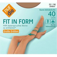 Колготки Nur Die Компрессионные 40 Den XXL (52-56) Темно-телесные (719200)