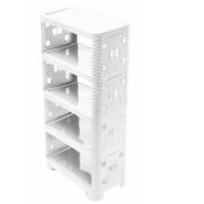 Етажерка «Ротанг» 5-секційна «Plastic's Craft» Сіра 52х30х110 см