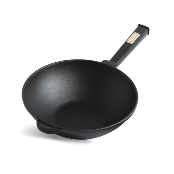 Сковорода чугунная с деревянной ручкой Black и чугунной крышкой-сковородой WOK 2,2 л