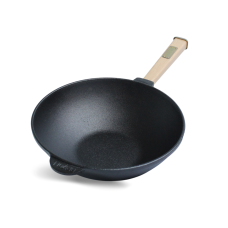 Сковорода чавунна з дерев`яною ручкою WOK 2,8 л