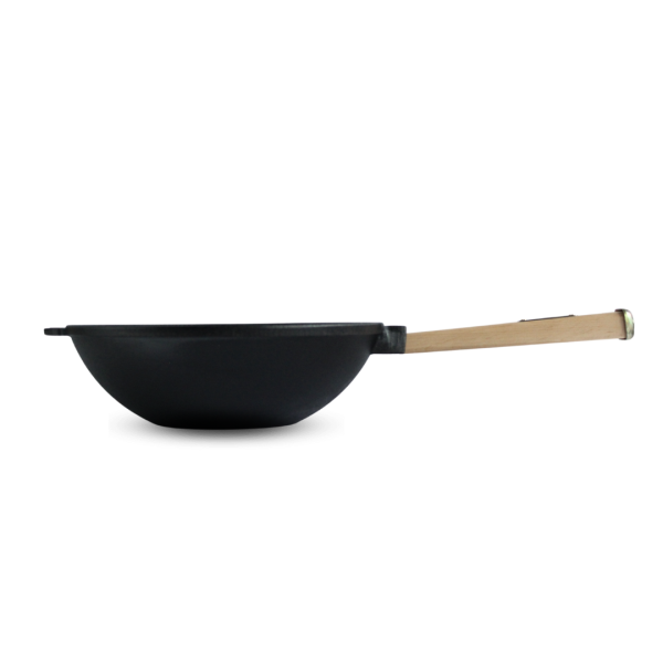 Сковорода чавунна з дерев`яною ручкою WOK 2,8 л