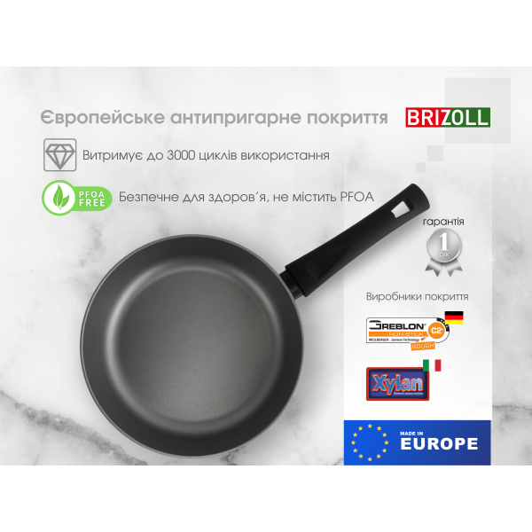 Сковорода 24 см с антипригарным покрытием GRAPHIT