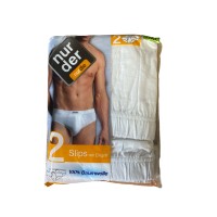 Набор мужских трусов слипы Nur Der 2 шт. р. 7 (XL) Белый (827000)