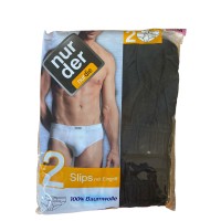 Набор мужских трусов слипы Nur Der 2 шт. р. 5 (M) Черный (827000)