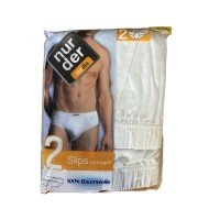 Набор мужских трусов слипы Nur Der 2 шт. р. 8 (XXL) Белый (827000)