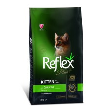 Повноцінний та збалансований сухий корм для кошенят з куркою Reflex Plus 8 кг