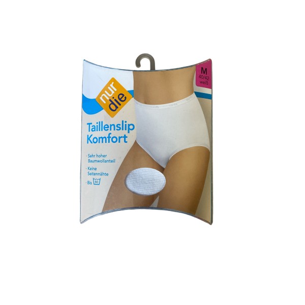 Женские трусики слипы Nur Die хлопчатобумажные Maxi Komfort р. 40-42 (M) Белые (812010)