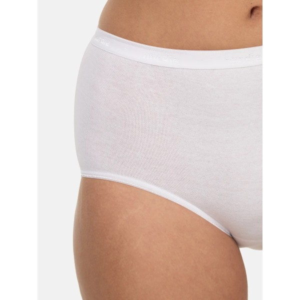 Женские трусики слипы Nur Die хлопчатобумажные Maxi Komfort р. 40-42 (M) Белые (812010)