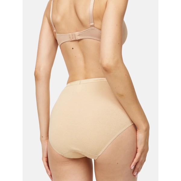 Женские трусики слипы Nur Die хлопчатобумажные Maxi Komfort р. 40-42 (M) Бежевые (812010)