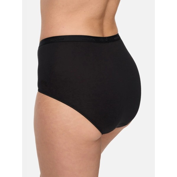 Женские трусики слипы Nur Die хлопчатобумажные Maxi Komfort р. 40-42 (M) Черные (812010)
