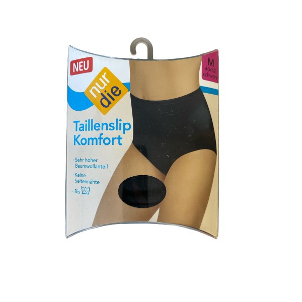 Женские трусики слипы Nur Die хлопчатобумажные Maxi Komfort р. 40-42 (M) Черные (812010)