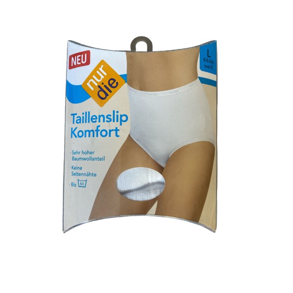 Женские трусики слипы Nur Die хлопчатобумажные Maxi Komfort р. 44-46 (L) Белые (812010)