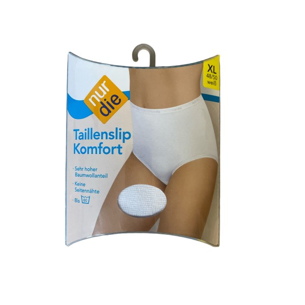 Женские трусики слипы Nur Die хлопчатобумажные Maxi Komfort р. 48-50 (XL) Белые (812010)